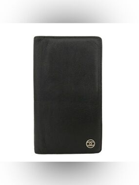 AUTH CHANEL Black Bifold Wallet Series 11 Made in FRANCE AUTHENTIC Coco Chanel
